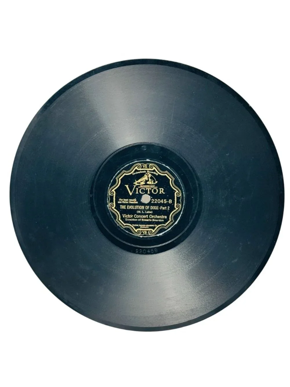Victor Concert Orchestra Evolution Of Dixie 10 Inch Shellac 78 RPM Victor 22045 - Picture 4 of 6